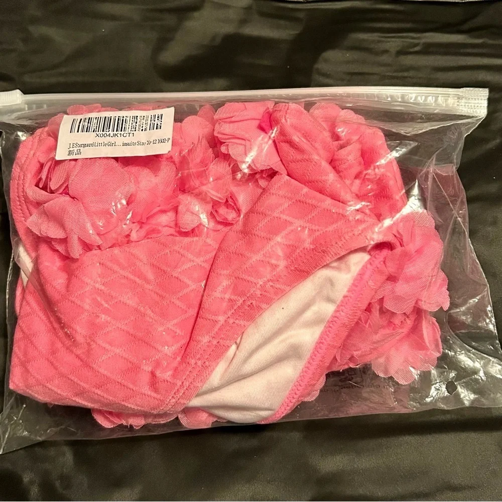 J.E. Sterguard Girls Two-Piece Bikini – Pink, size 12Y